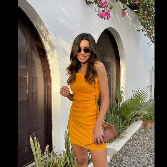 ★ZARA★ STITCHED LINEN BLEND MINI DRESS Zara | Dresses | Zara Mustard Linen Blend Mini Dress | Poshmark